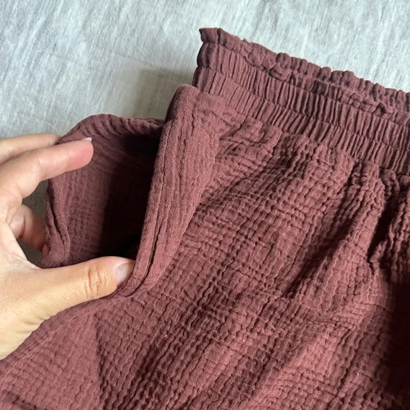 Shade & Shore Women’s Bohemian Linen Pants in Warm Brown Size Medium - Picture 5 of 9